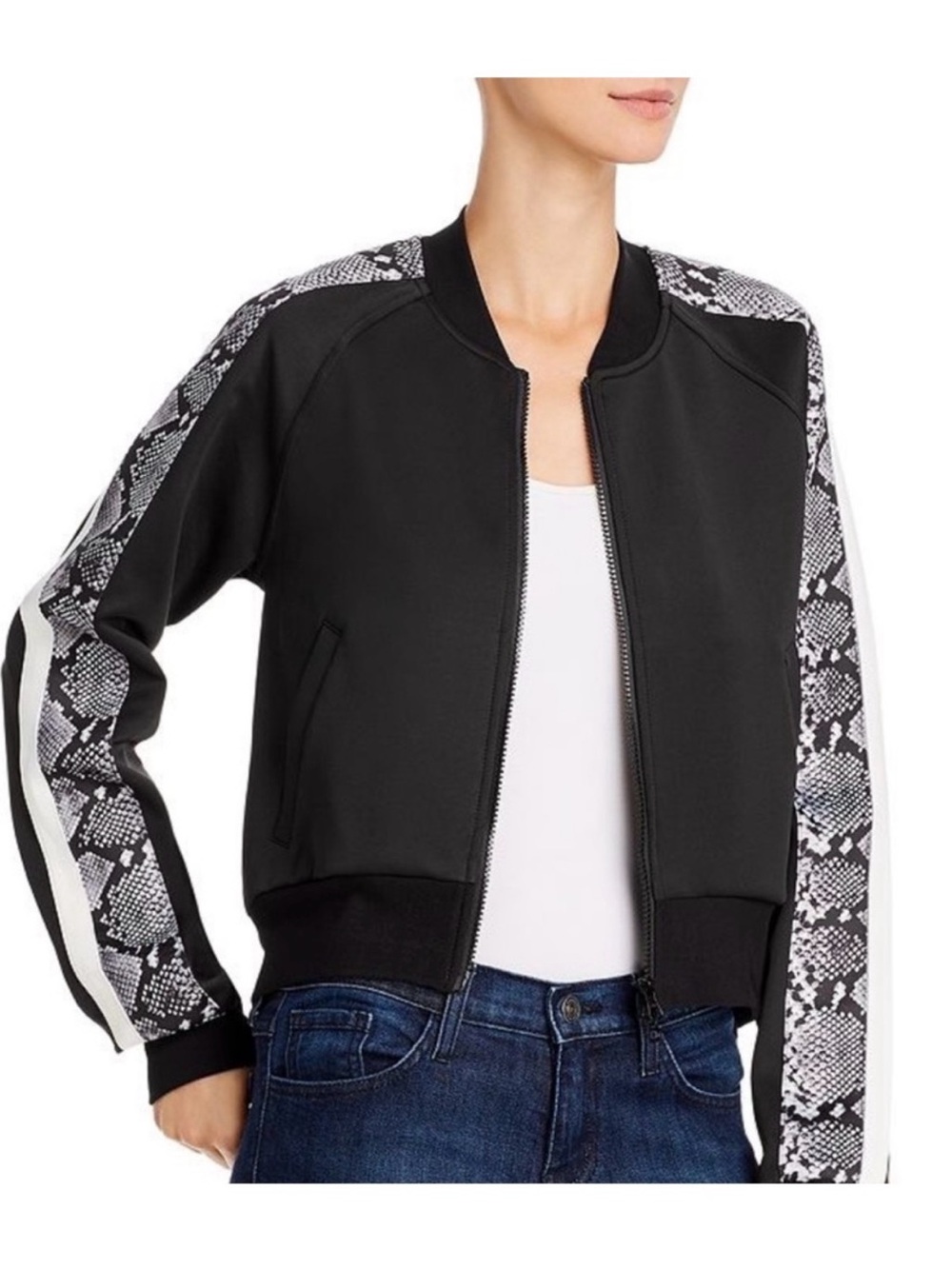 Pam & Gela black with Snake Print Track Jacket & Pants Set - Picture 4 of 13